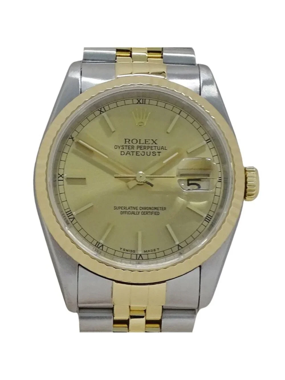 Rolex Datejust T Watch Automatic Winding at Stainless Steel Gold YG Combination